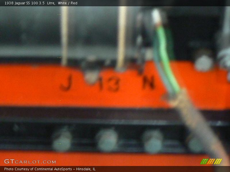 White / Red 1938 Jaguar SS 100 3.5  Litre