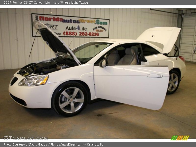 Ivory White / Light Taupe 2007 Pontiac G6 GT Convertible