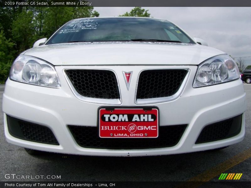 Summit White / Ebony 2009 Pontiac G6 Sedan