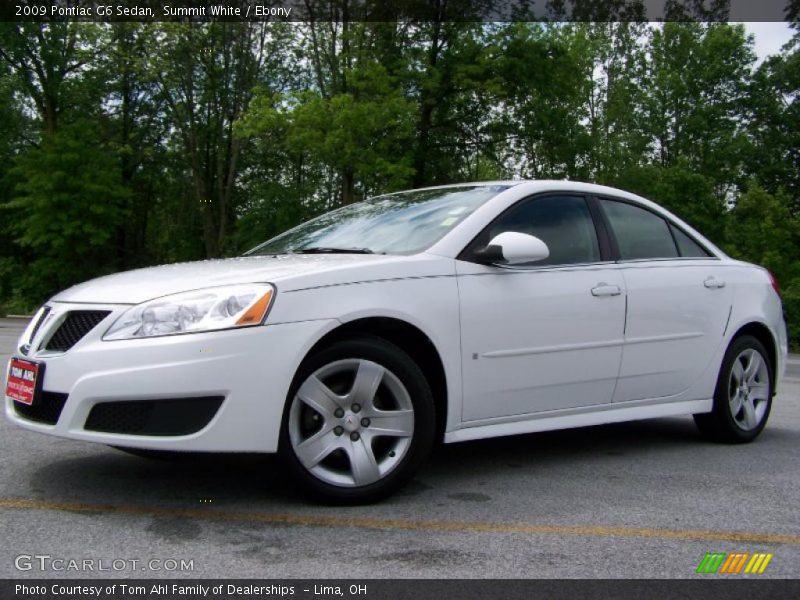 Summit White / Ebony 2009 Pontiac G6 Sedan