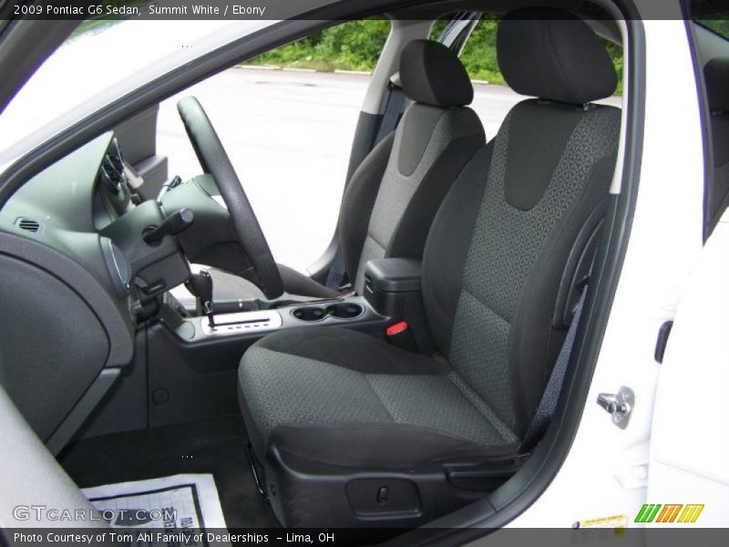 Summit White / Ebony 2009 Pontiac G6 Sedan