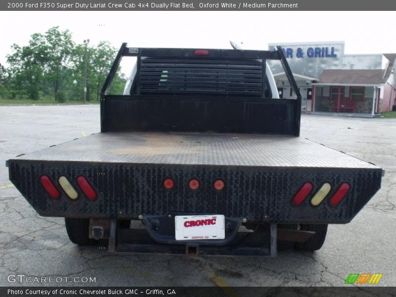 Oxford White / Medium Parchment 2000 Ford F350 Super Duty Lariat Crew Cab 4x4 Dually Flat Bed