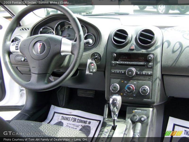 Summit White / Ebony 2009 Pontiac G6 Sedan