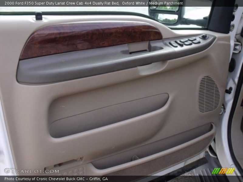 Oxford White / Medium Parchment 2000 Ford F350 Super Duty Lariat Crew Cab 4x4 Dually Flat Bed