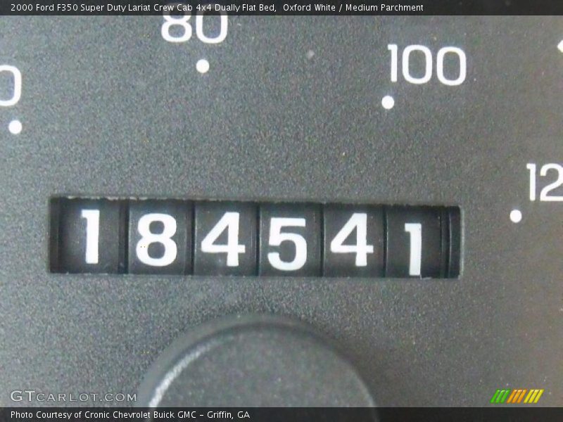 Oxford White / Medium Parchment 2000 Ford F350 Super Duty Lariat Crew Cab 4x4 Dually Flat Bed