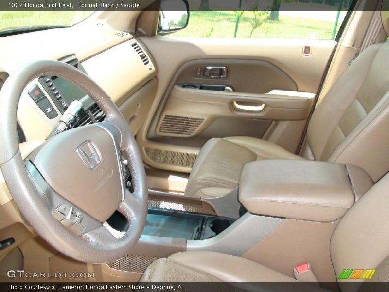 Formal Black / Saddle 2007 Honda Pilot EX-L