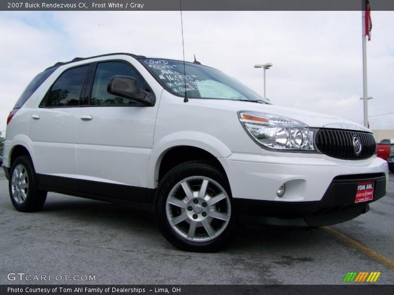 Frost White / Gray 2007 Buick Rendezvous CX