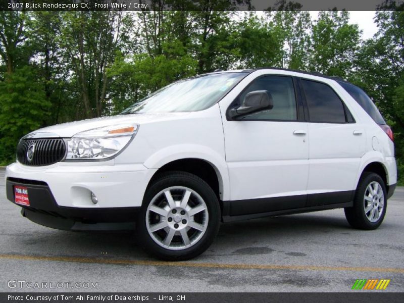 Frost White / Gray 2007 Buick Rendezvous CX