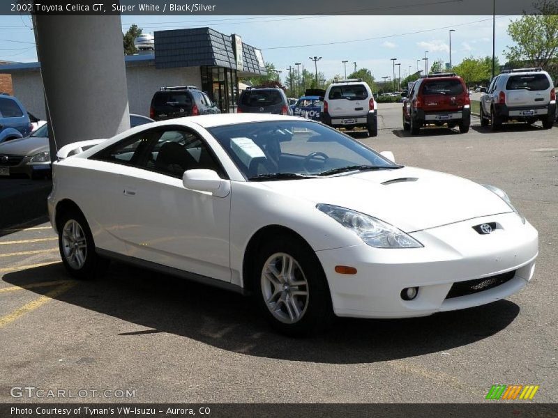 Super White / Black/Silver 2002 Toyota Celica GT