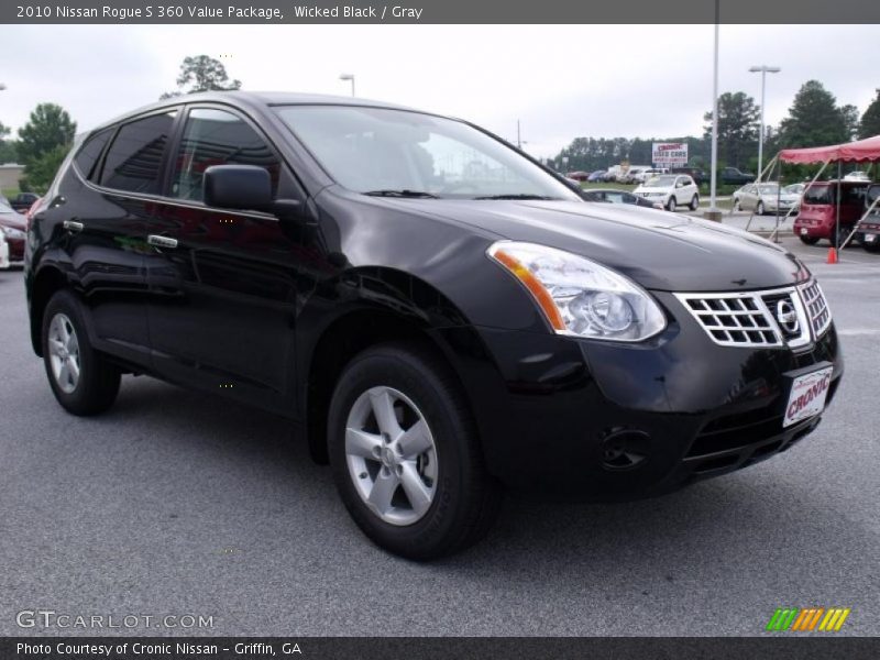 Wicked Black / Gray 2010 Nissan Rogue S 360 Value Package