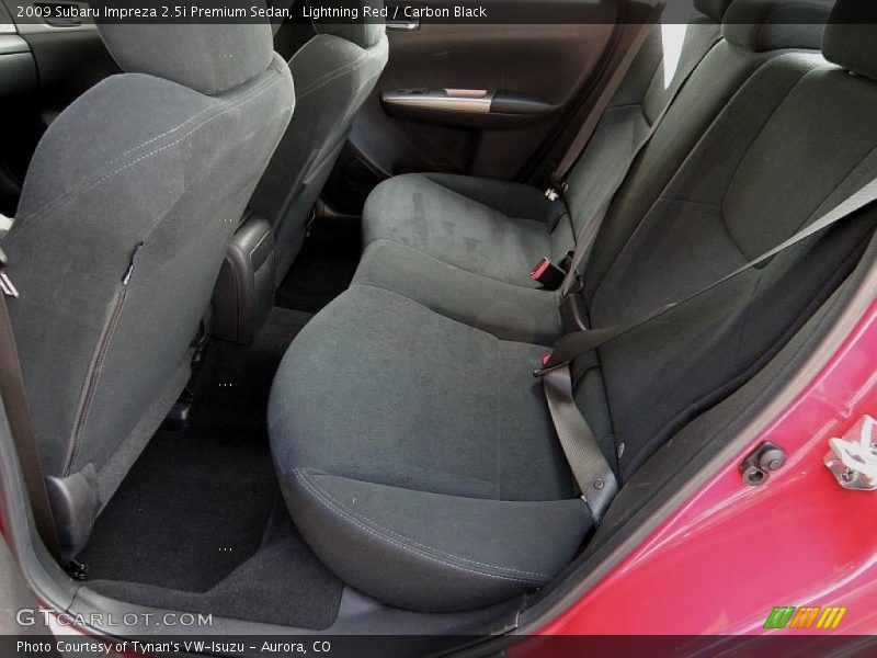 Lightning Red / Carbon Black 2009 Subaru Impreza 2.5i Premium Sedan