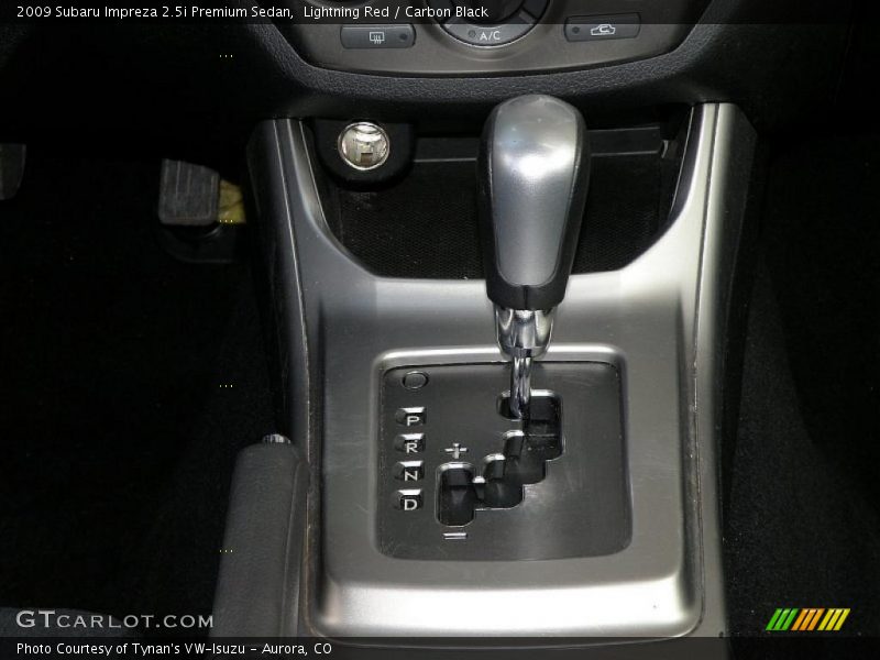 Lightning Red / Carbon Black 2009 Subaru Impreza 2.5i Premium Sedan