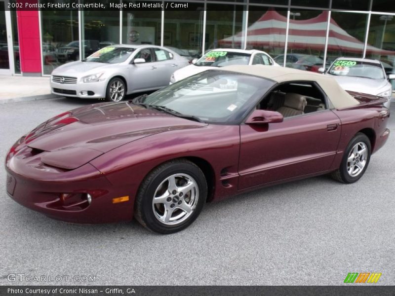 Maple Red Metallic / Camel 2002 Pontiac Firebird Convertible