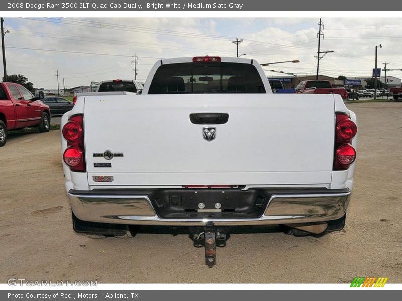 Bright White / Medium Slate Gray 2008 Dodge Ram 3500 SLT Quad Cab Dually