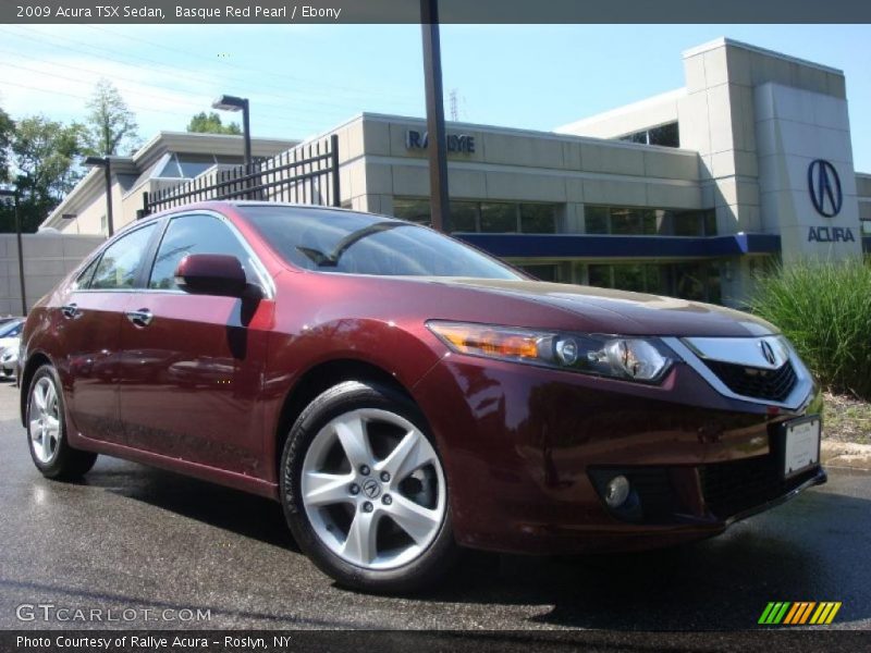 Basque Red Pearl / Ebony 2009 Acura TSX Sedan