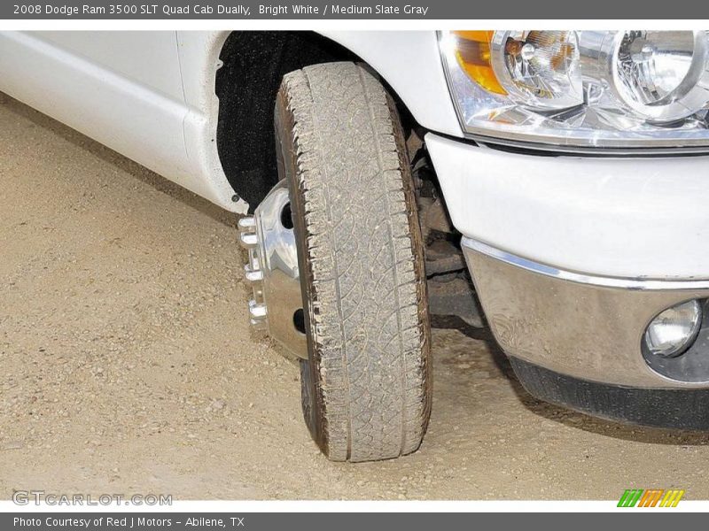 Bright White / Medium Slate Gray 2008 Dodge Ram 3500 SLT Quad Cab Dually