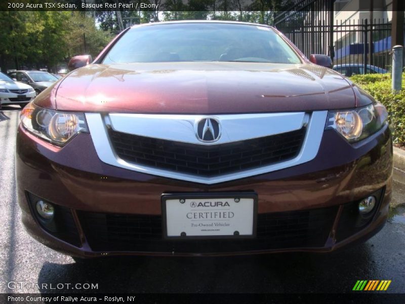 Basque Red Pearl / Ebony 2009 Acura TSX Sedan