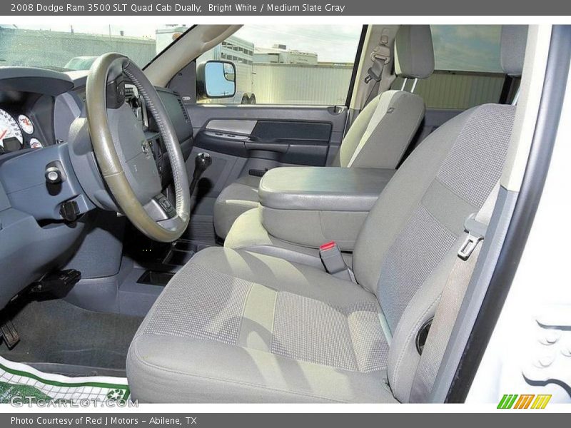 Bright White / Medium Slate Gray 2008 Dodge Ram 3500 SLT Quad Cab Dually