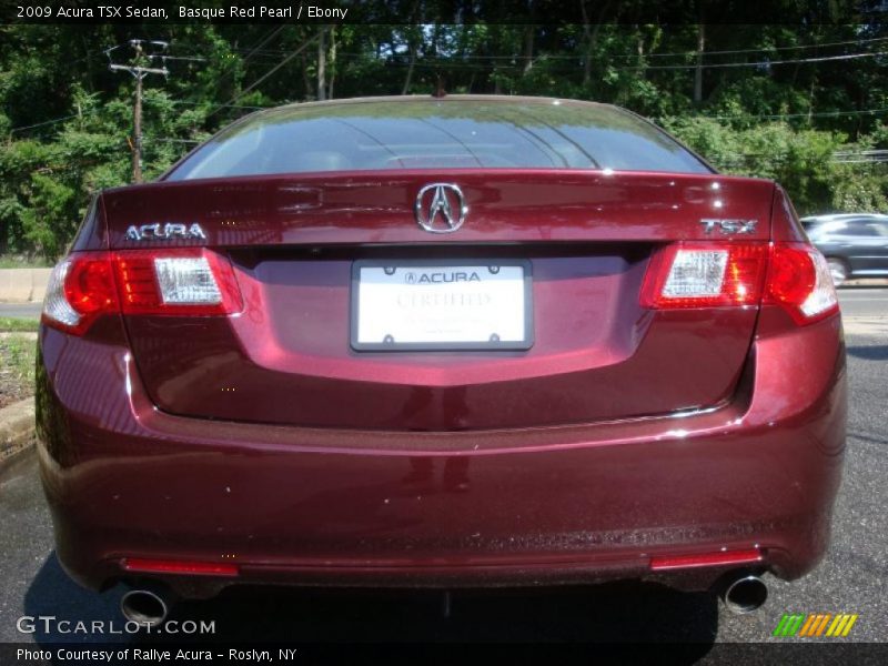 Basque Red Pearl / Ebony 2009 Acura TSX Sedan