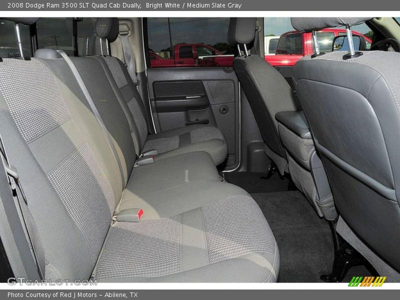 Bright White / Medium Slate Gray 2008 Dodge Ram 3500 SLT Quad Cab Dually