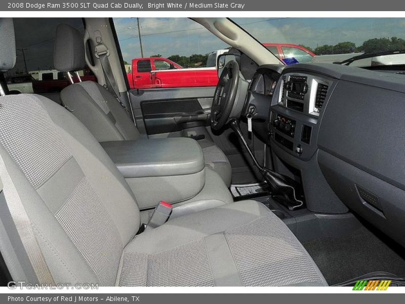 Bright White / Medium Slate Gray 2008 Dodge Ram 3500 SLT Quad Cab Dually