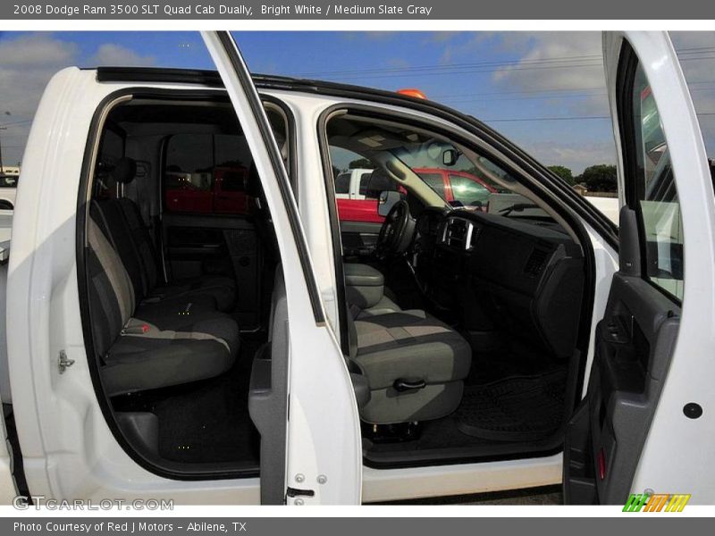 Bright White / Medium Slate Gray 2008 Dodge Ram 3500 SLT Quad Cab Dually