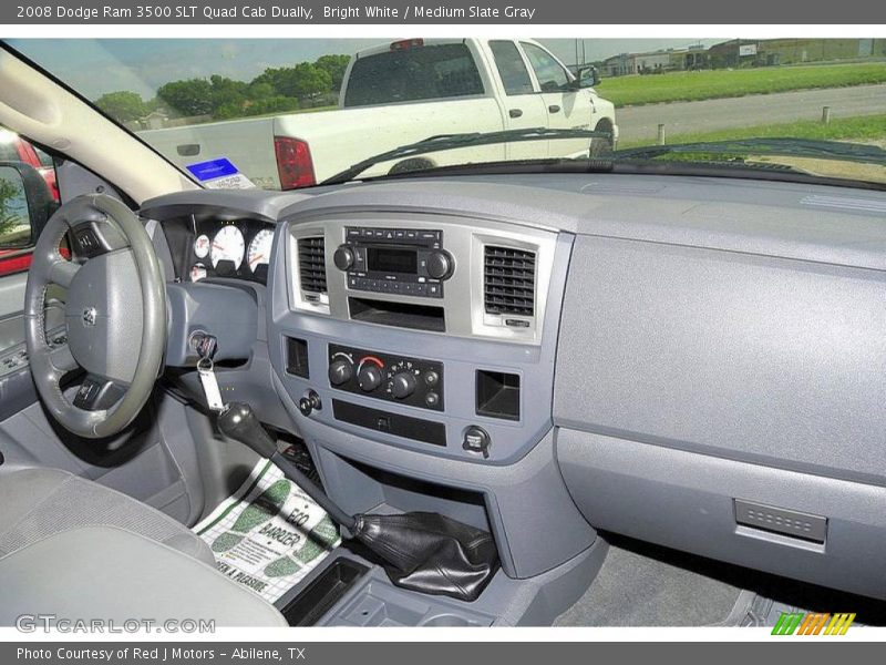 Bright White / Medium Slate Gray 2008 Dodge Ram 3500 SLT Quad Cab Dually