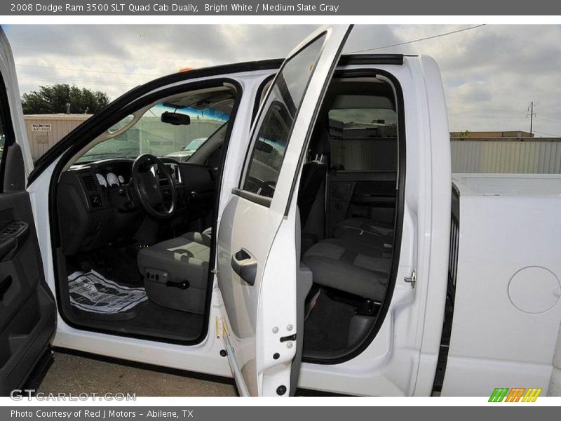 Bright White / Medium Slate Gray 2008 Dodge Ram 3500 SLT Quad Cab Dually