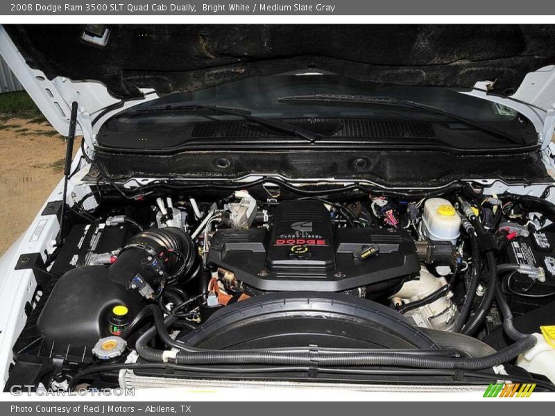 Bright White / Medium Slate Gray 2008 Dodge Ram 3500 SLT Quad Cab Dually