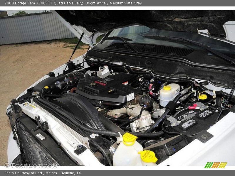 Bright White / Medium Slate Gray 2008 Dodge Ram 3500 SLT Quad Cab Dually