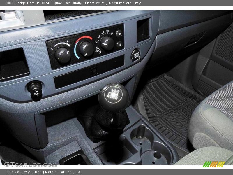 Bright White / Medium Slate Gray 2008 Dodge Ram 3500 SLT Quad Cab Dually