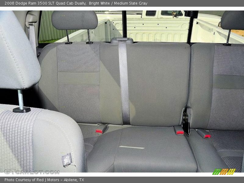 Bright White / Medium Slate Gray 2008 Dodge Ram 3500 SLT Quad Cab Dually