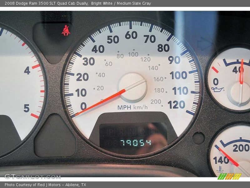 Bright White / Medium Slate Gray 2008 Dodge Ram 3500 SLT Quad Cab Dually