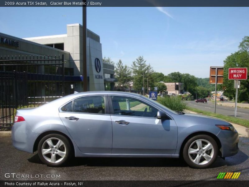 Glacier Blue Metallic / Ebony 2009 Acura TSX Sedan