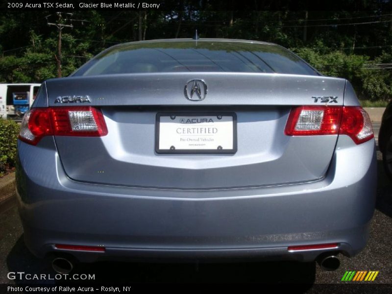 Glacier Blue Metallic / Ebony 2009 Acura TSX Sedan