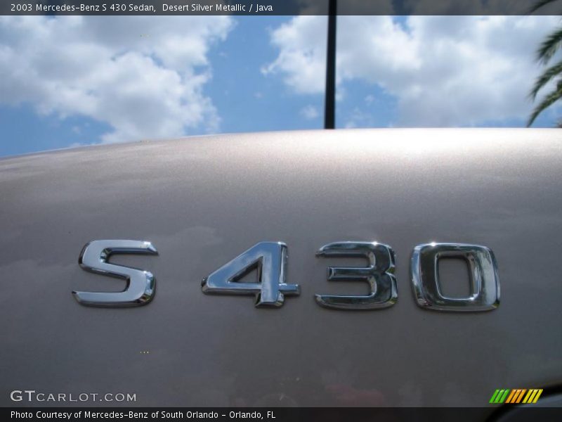 Desert Silver Metallic / Java 2003 Mercedes-Benz S 430 Sedan
