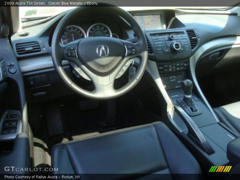 Glacier Blue Metallic / Ebony 2009 Acura TSX Sedan