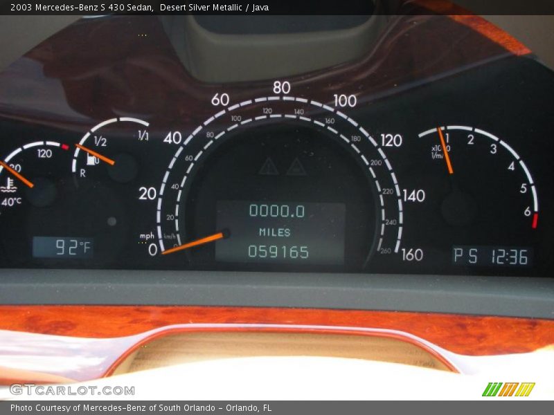 Desert Silver Metallic / Java 2003 Mercedes-Benz S 430 Sedan