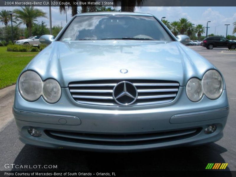Ice Blue Metallic / Stone 2004 Mercedes-Benz CLK 320 Coupe