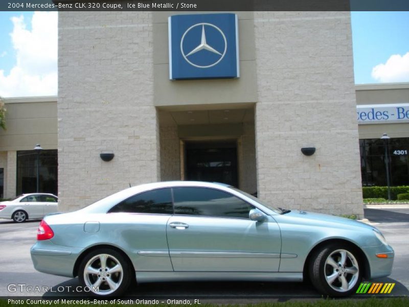 Ice Blue Metallic / Stone 2004 Mercedes-Benz CLK 320 Coupe