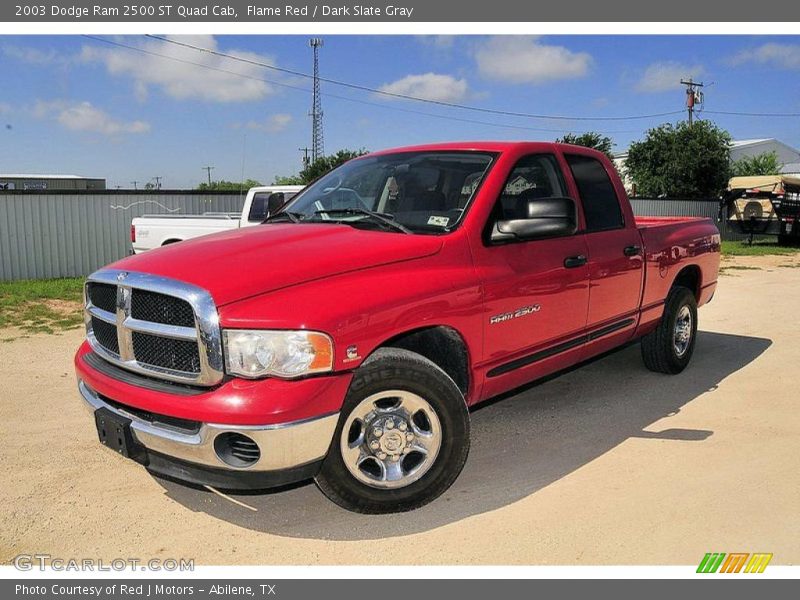 Flame Red / Dark Slate Gray 2003 Dodge Ram 2500 ST Quad Cab