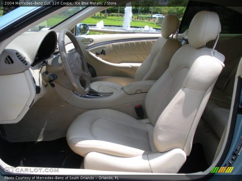 Ice Blue Metallic / Stone 2004 Mercedes-Benz CLK 320 Coupe