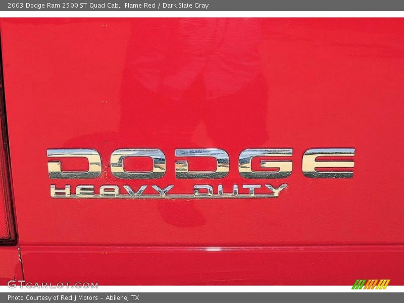 Flame Red / Dark Slate Gray 2003 Dodge Ram 2500 ST Quad Cab