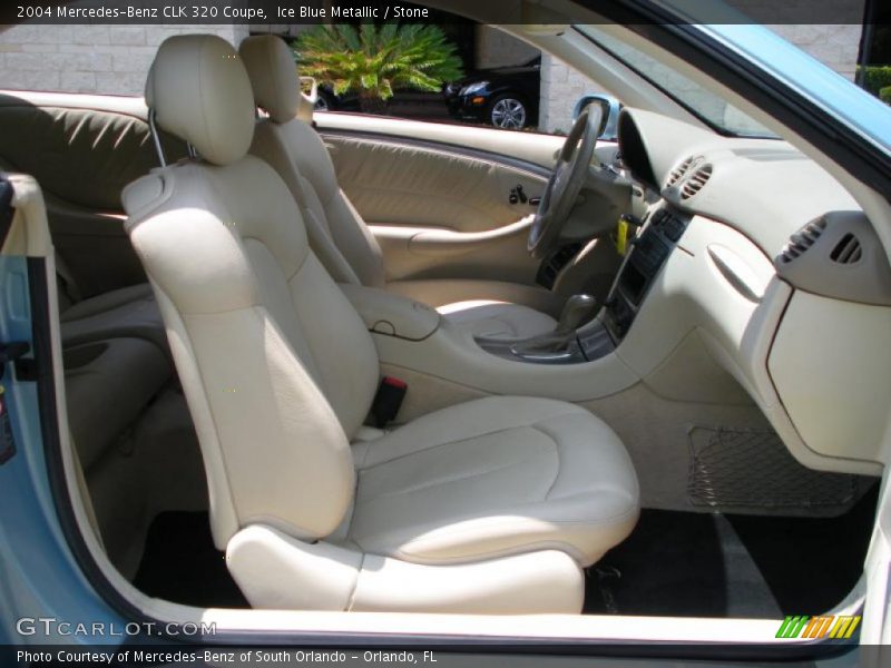Ice Blue Metallic / Stone 2004 Mercedes-Benz CLK 320 Coupe
