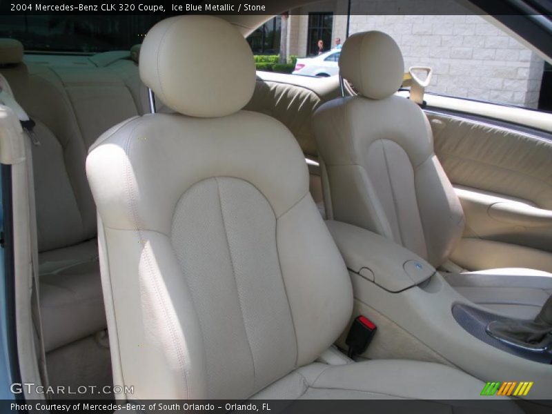 Ice Blue Metallic / Stone 2004 Mercedes-Benz CLK 320 Coupe