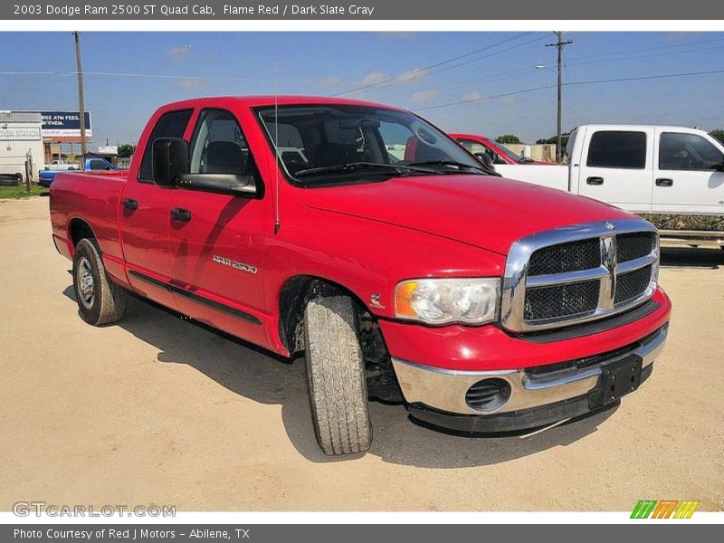 Flame Red / Dark Slate Gray 2003 Dodge Ram 2500 ST Quad Cab