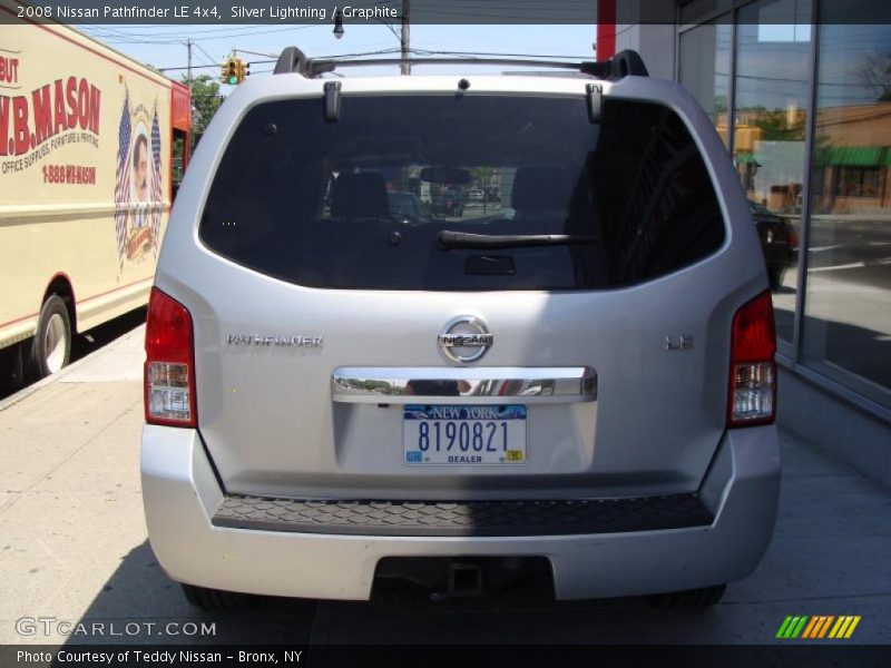 Silver Lightning / Graphite 2008 Nissan Pathfinder LE 4x4