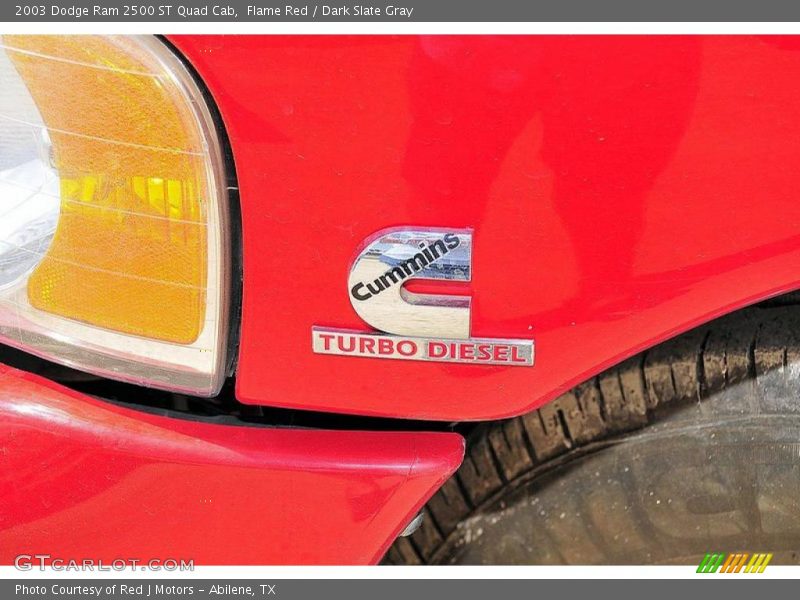 Flame Red / Dark Slate Gray 2003 Dodge Ram 2500 ST Quad Cab