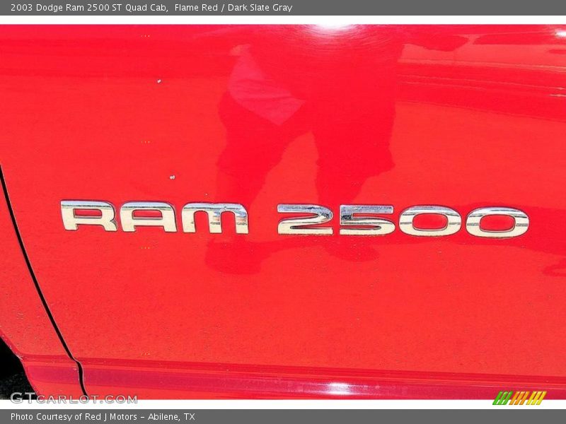 Flame Red / Dark Slate Gray 2003 Dodge Ram 2500 ST Quad Cab