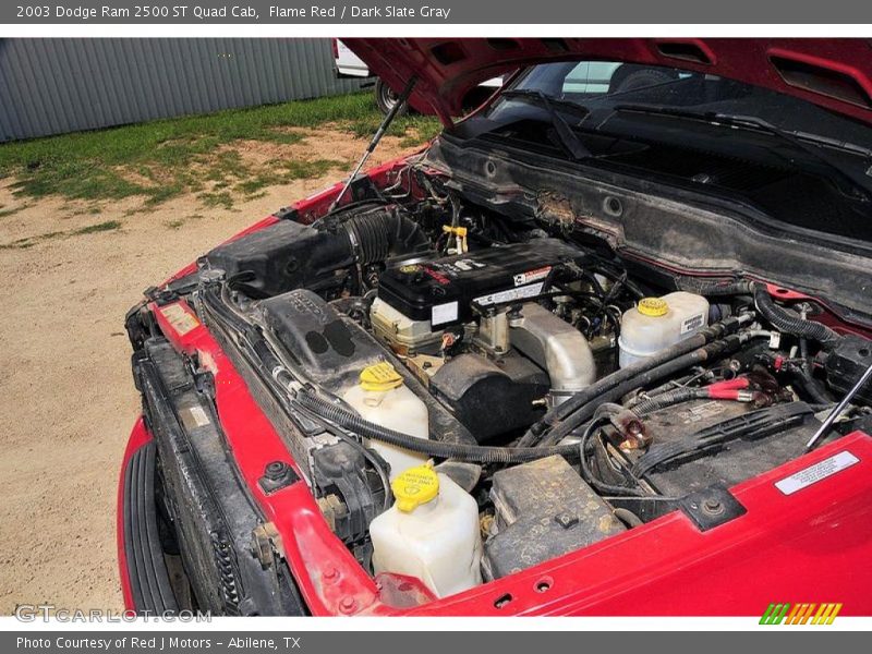 Flame Red / Dark Slate Gray 2003 Dodge Ram 2500 ST Quad Cab